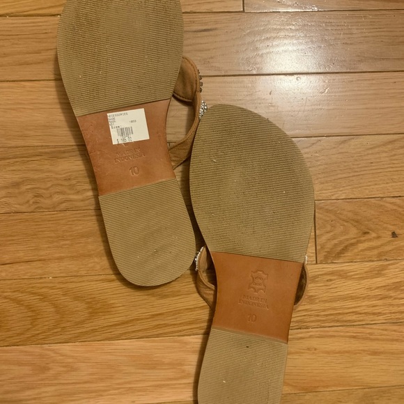 SKEMO beautiful leather designer sandals w Czech crystals, natural stones - Picture 5 of 7